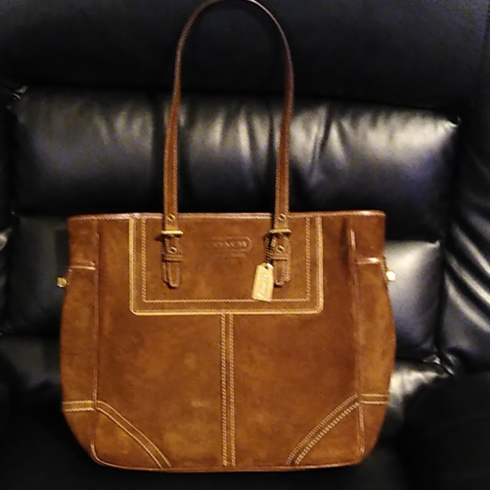 Coach Suede Brown Tote